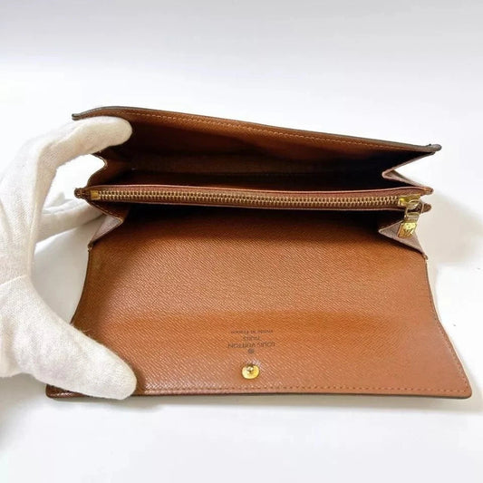 Authentic Louis Vuitton LV Monogram Brown Coated Canvas Sarah Long Wallet – Luxury Designer Women’s Organizer | Free 3–5 Day USA Shipping