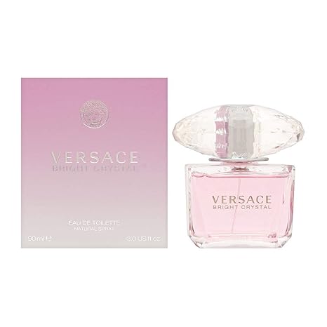 Versace Bright Crystal Eau de Toilette for Women 90ml – Fresh Floral Fruity Luxury Perfume | Long-Lasting Scent | Free 3-Day USA Shipping