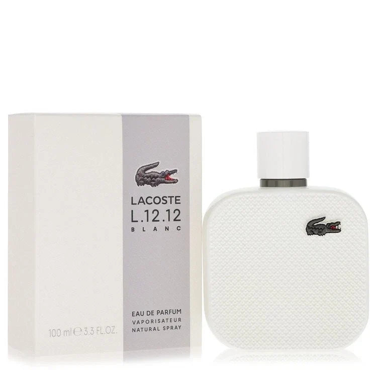 Lacoste L.12.12 Blanc Eau de Parfum 3.3 oz / 100ml for Men – Fresh Woody Citrus Fragrance | Free USA 3-Day Delivery