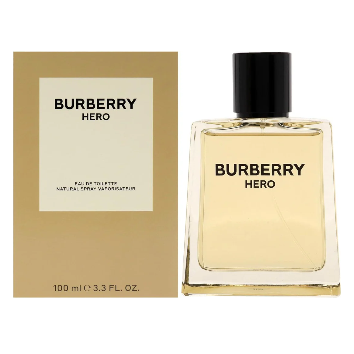 Burberry Hero Eau de Toilette Spray 100ml for Men | Fresh Woody Masculine Fragrance | Free 3-days Fast USA Delivery
