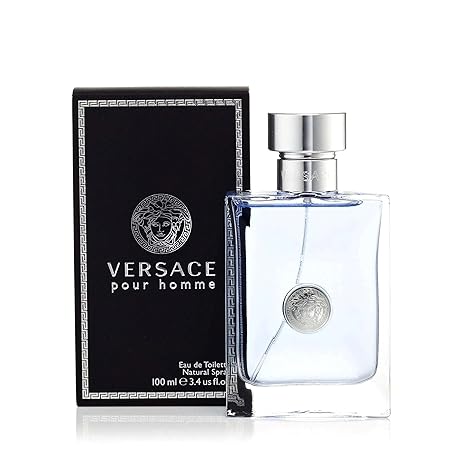 Versace Pour Homme Eau de Toilette for Men 100ml – Fresh Citrus Aromatic Luxury Cologne | Long-Lasting Scent | Free 3-Day USA Shipping