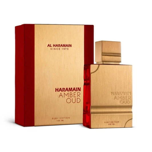 Haramain Amber Oud Ruby Edition Extrait de Parfum 100ml – Luxury Sweet Fruity Unisex Fragrance | Free USA 3-Day Delivery